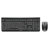 CHERRY DW 3000 Tastatur + Maus Set, kabellose & flüsterleise Tastatur, kabellose 3-Tasten Maus  für Links- und Rechtshänder, Plug & Play über Nano-USB-Empfänger
