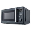 MEDION® Retro-Mikrowelle MD 15000, grau, 800 W Leistung, 20 L kompakt, 5 Mikrowellenstufen, Auftaufunktion, Timerfunktion, stilvolles Retro-Design