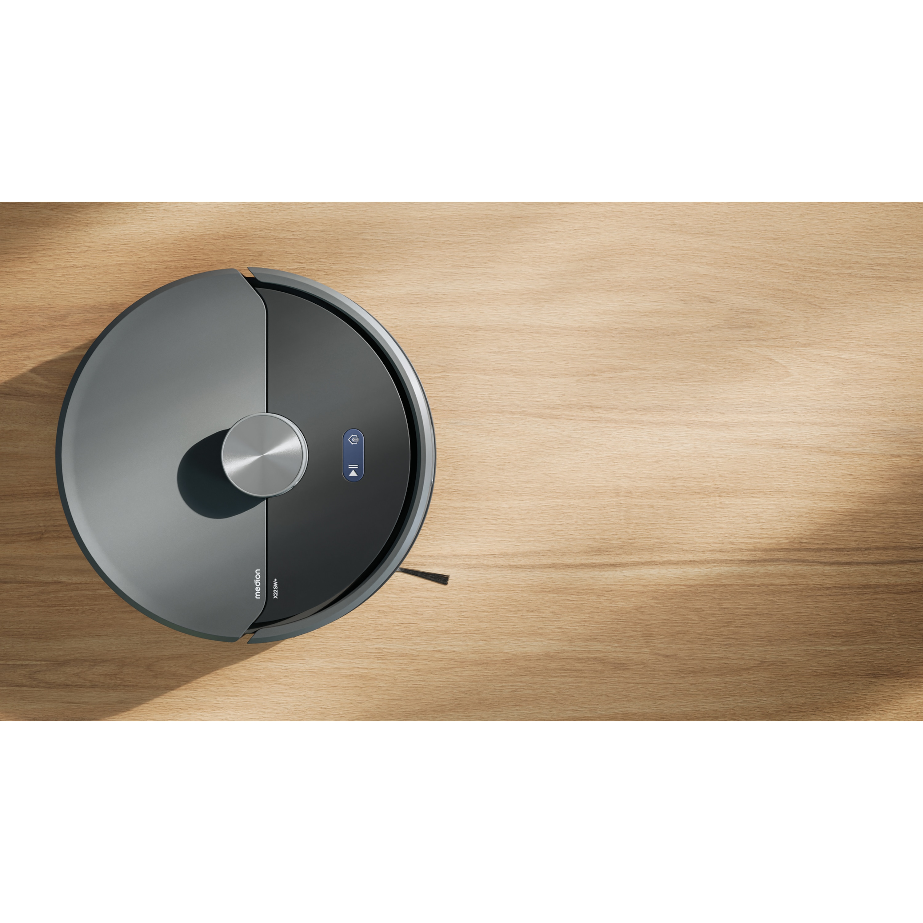 MEDION® Saugroboter mit Absaugstation X22 SW+, Wischfunktion, Lasernavigation, 5.000 Pa Saugkraft, No Go & Go Bereiche, präzise Kartenerstellung, mehrere Etagen, App-Steuerung
