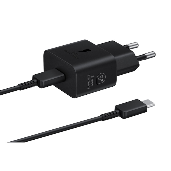SAMSUNG Schnellladegerät T2510 USB-C 25W mit Datenkabel, Black