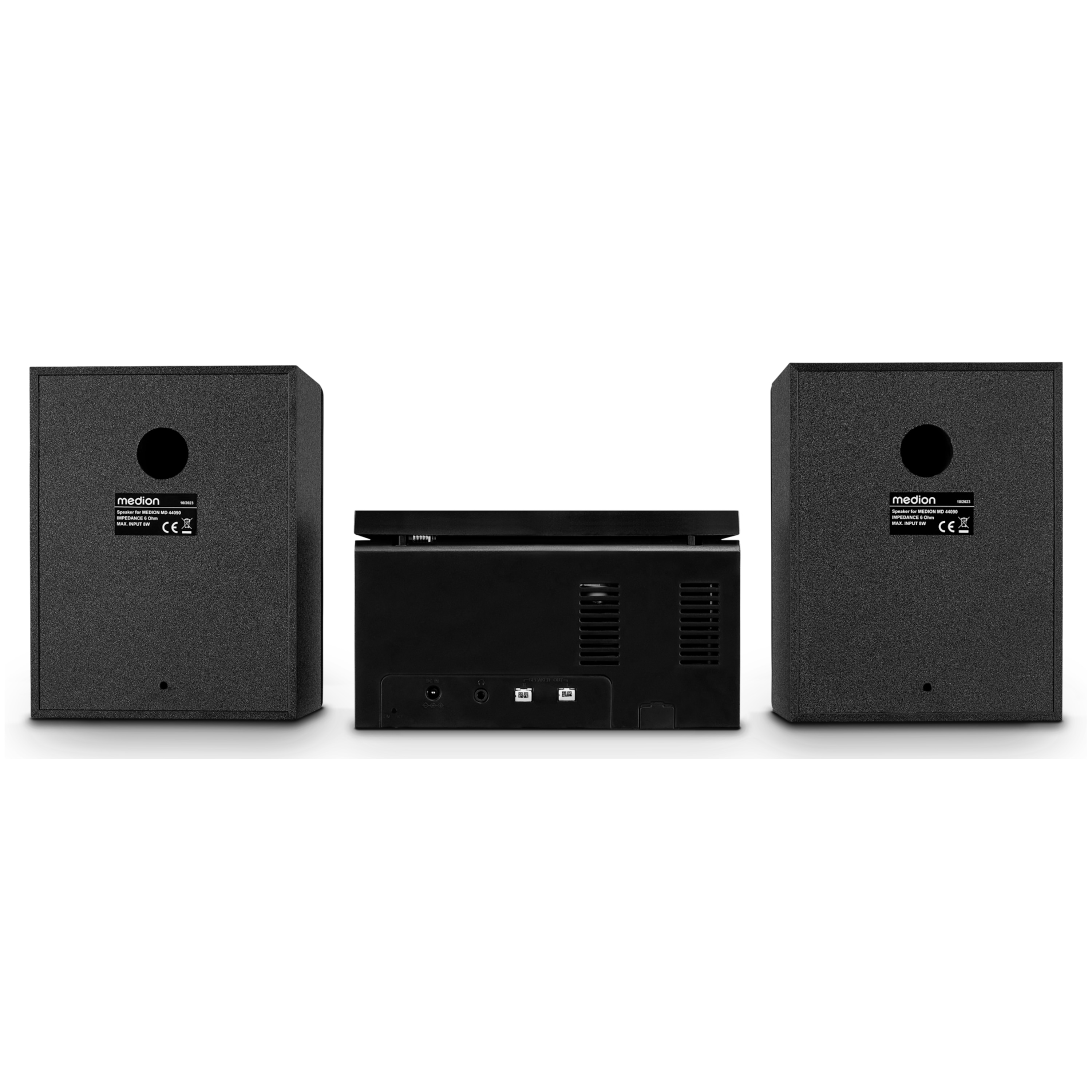 MEDION® LIFE® E64088 Micro-Audio-System, DAB+/PLL-UKW Radio, je 30 Senderspeicher,  LCD-Display, Musikwiedergabe via Bluetooth® 5.3 oder USB-Stick, CD-Player, 2 x 5 W RMS