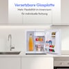 MEDION® LIFE Mini-Kühlschrank mit Eisfach und Schloss MD370001, 42 L Gesamtnutzinhalt (Kühlteil 37 L & Eisfach 5 L), wechselbarer Türanschlag, Schloss, geringer Geräuschpegel