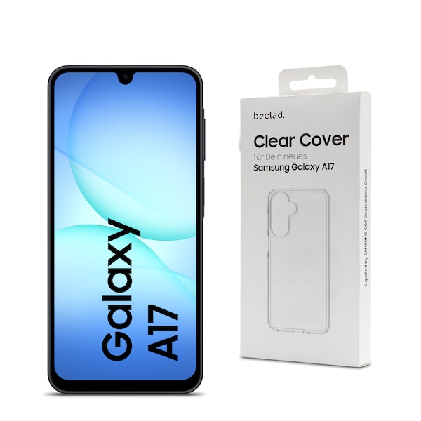 SAMSUNG Galaxy A17 LTE, 128 GB, Black + Beclad Clear Cover (SM-A175F/DSB)