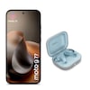 MOTOROLA moto g77, 256 GB, Black Olive (XT2621-4), inkl. moto buds, Glacier Blue