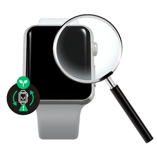 RENEWD Watch Series 3 38 mm, weiß/silber