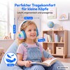 MEDION® LIFE HE-1 Kids Bluetooth Kinderkopfhörer, 3-stufiger Gehörschutz, bis zu 85 Std. Akkulaufzeit, MP3-Player, Bluetooth 5.4, AUX & microSD, LED-Lichtring, austauschbare Designs