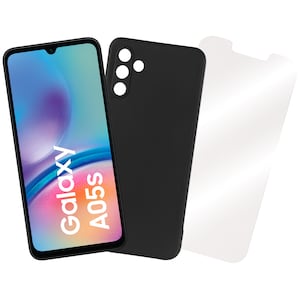 SAMSUNG Galaxy A05s, 64 GB, Black + Zubehör-Set Cover & Hybridglas