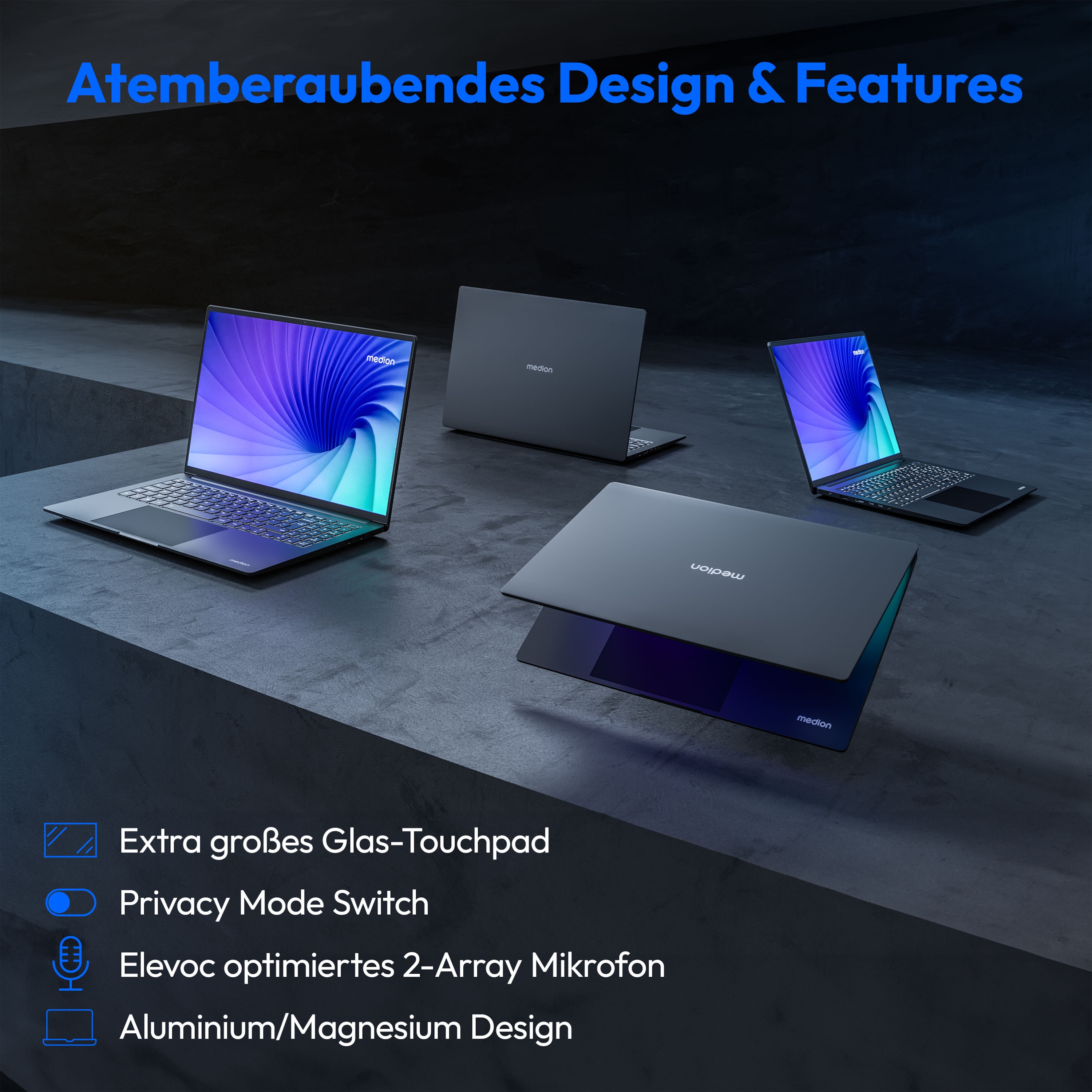 MEDION MEDION P10 Laptop, Intel® Core™ i7-13620H, Windows&nbsp;11&nbsp;Home, 40,6 cm (16,0'') QHD+ Display, NVIDIA® GeForce RTX™ 3050, 1 TB SSD, 16 GB RAM
