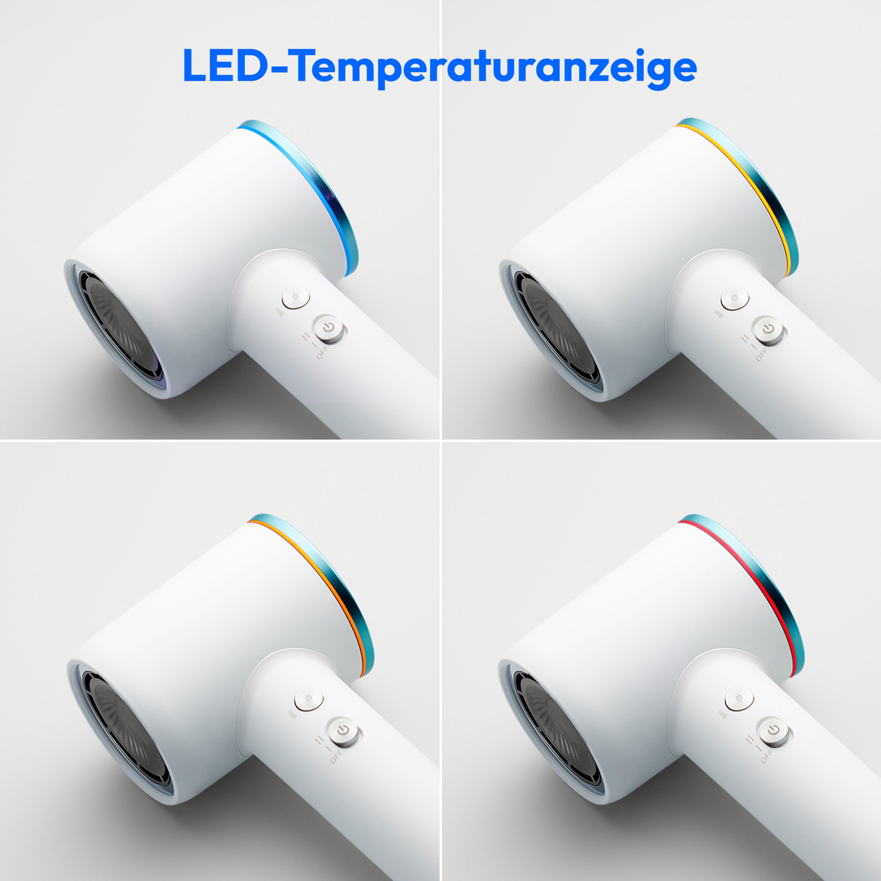 MEDION® LIFE HD1 Haartrockner mit Ionen-Technologie, 1.600 Watt, Selbstreinigungsfunktion, Magnetische Aufsätze: Stylingdüse und Diffusor, 3 Temperatur- und 2 Luftstromstufen