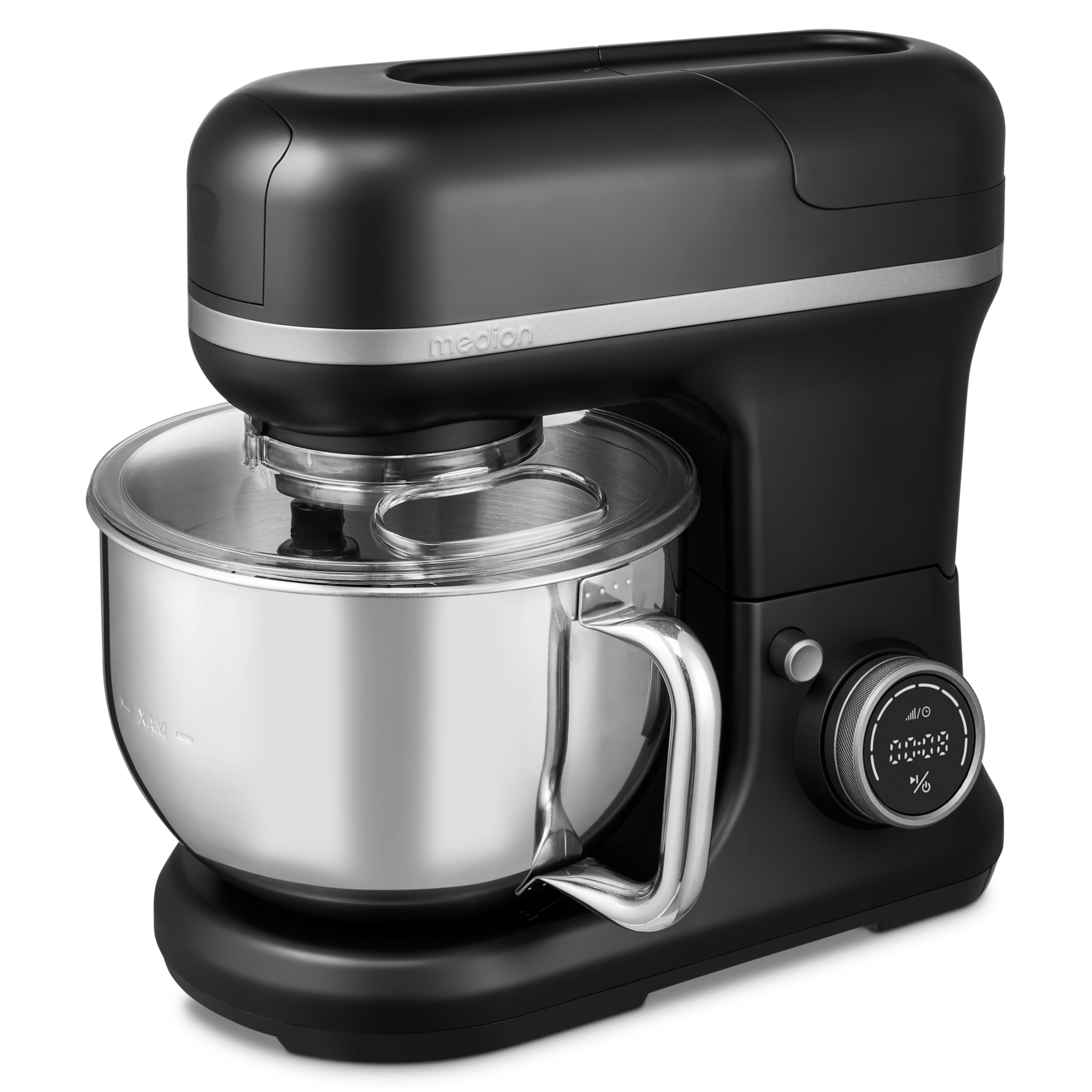 MEDION® LIFE® 3-in-1 Digitale Küchenmaschine MD18430, 1.200 W, 8 Geschwindigkeitsstufen, Digitales Sensor-Touch-Display, umfangreiches Zubehör