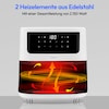 MEDION® LIFE® P10 XL Duo Heißluftfritteuse MD 11750, 100 Rezepte in der Life+ App, mit 2 Heizelementen, 2.150 W Gesamtleistung, ölfreies Frittieren, 9 Automatikprogramme, 6,8 L Nutzinhalt