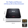 MEDION® LIFE® Induktions- kochplatte   MD 18490, 2000 Watt Induktionsleistung, 8 Automatikprogramme, automatische Topferkennung