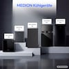MEDION® LIFE Kühlschrank mit Eiswürfelfach MD 370033 Anthrazit, 90 L Gesamt-Nutzinhalt (Kühlteil 80 L & Eiswürfelfach 10 L), wechselbarer Türanschlag, geringer Geräuschpegel