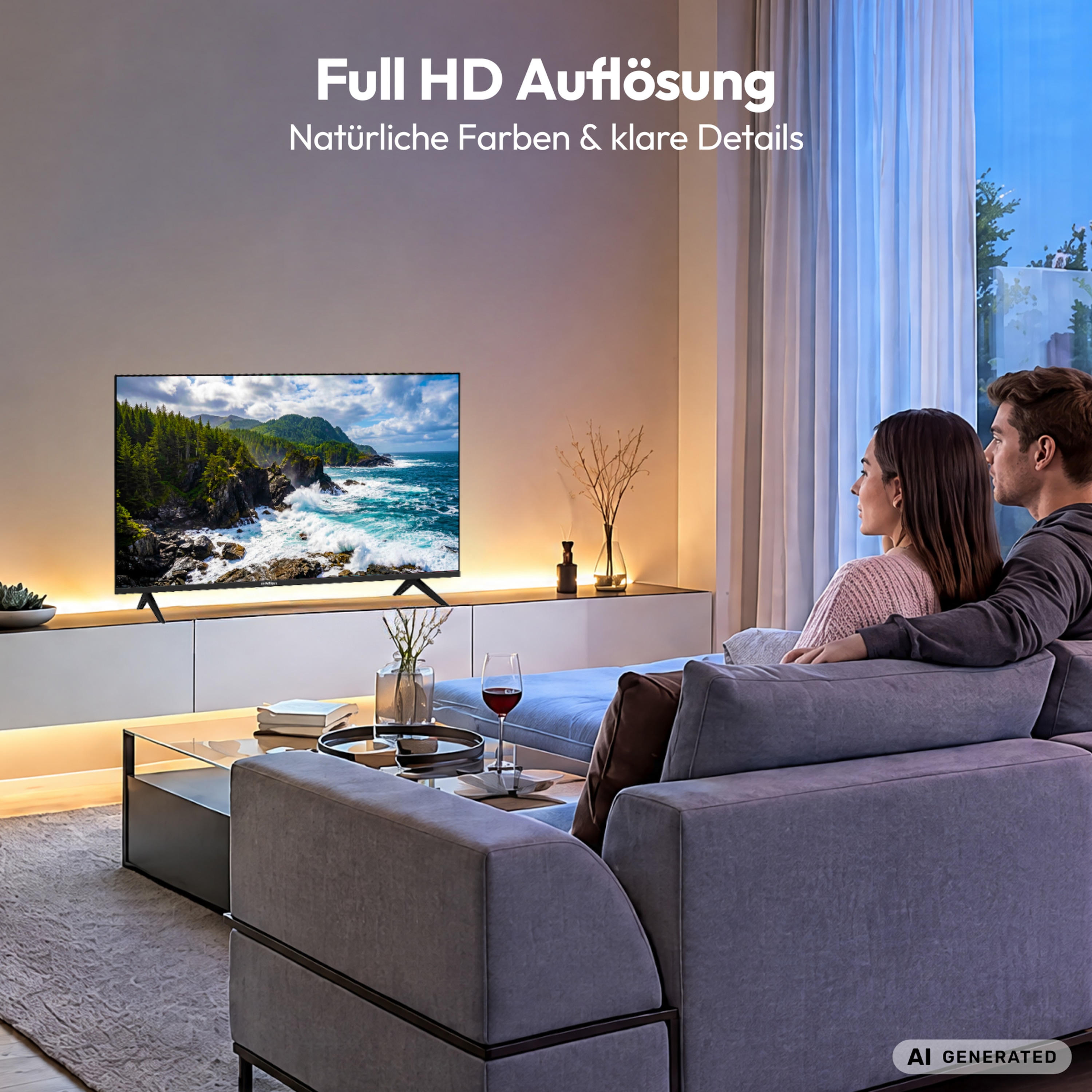MEDION® LIFE MD 840103 Google TV™, 100,3 cm (40'') Full HD Display, PVR ready, HD Triple Tuner, Bluetooth®, App Store, Netflix, Disney+, Amazon Prime Video