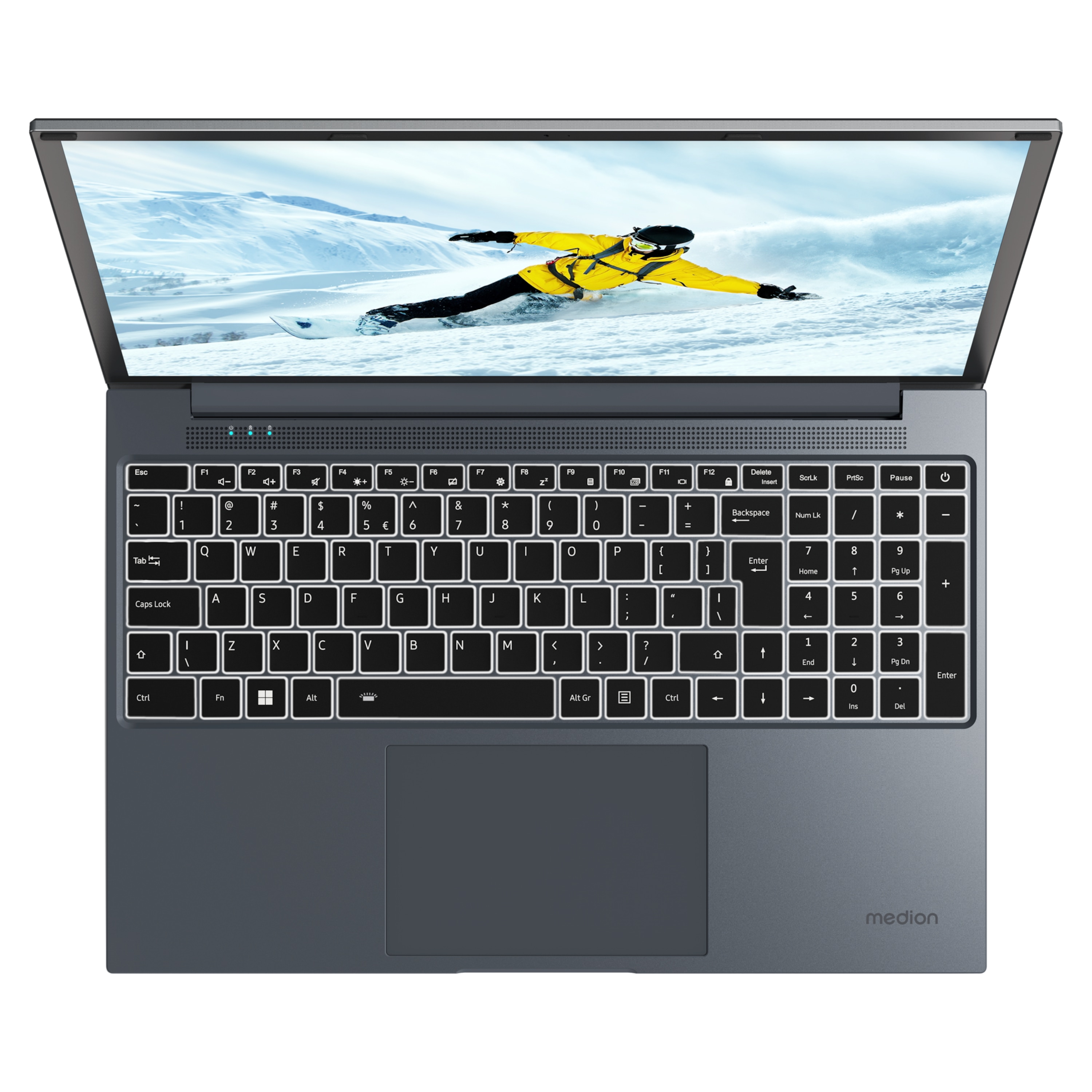 MEDION® E16433 Laptop, Intel® Core™ i3-1215U, Windows 11 Home, 40,6 cm (16,0'') FHD+ Display, Intel® UHD Grafik, 512 GB SSD, 8 GB RAM