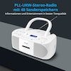 MEDION® LIFE® E64070, CD-Kassetten-Radio mit MP3-Wiedergabe, PLL-UKW Radio, USB Anschluss, CD-R/RW kompatibel, AUX, 2 x 30 W max. Musikausgangsleistung