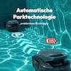 MEDION® LIFE PR1 Poolroboter (MD 100108), Bodenreinigung für Pools, One-Click-Bedienung, Selbstparkfunktion, 120 Min Akkulaufzeit, 2,2 L Filterkapazität, für 80–100 m², inkl. Ladegerät und Haken