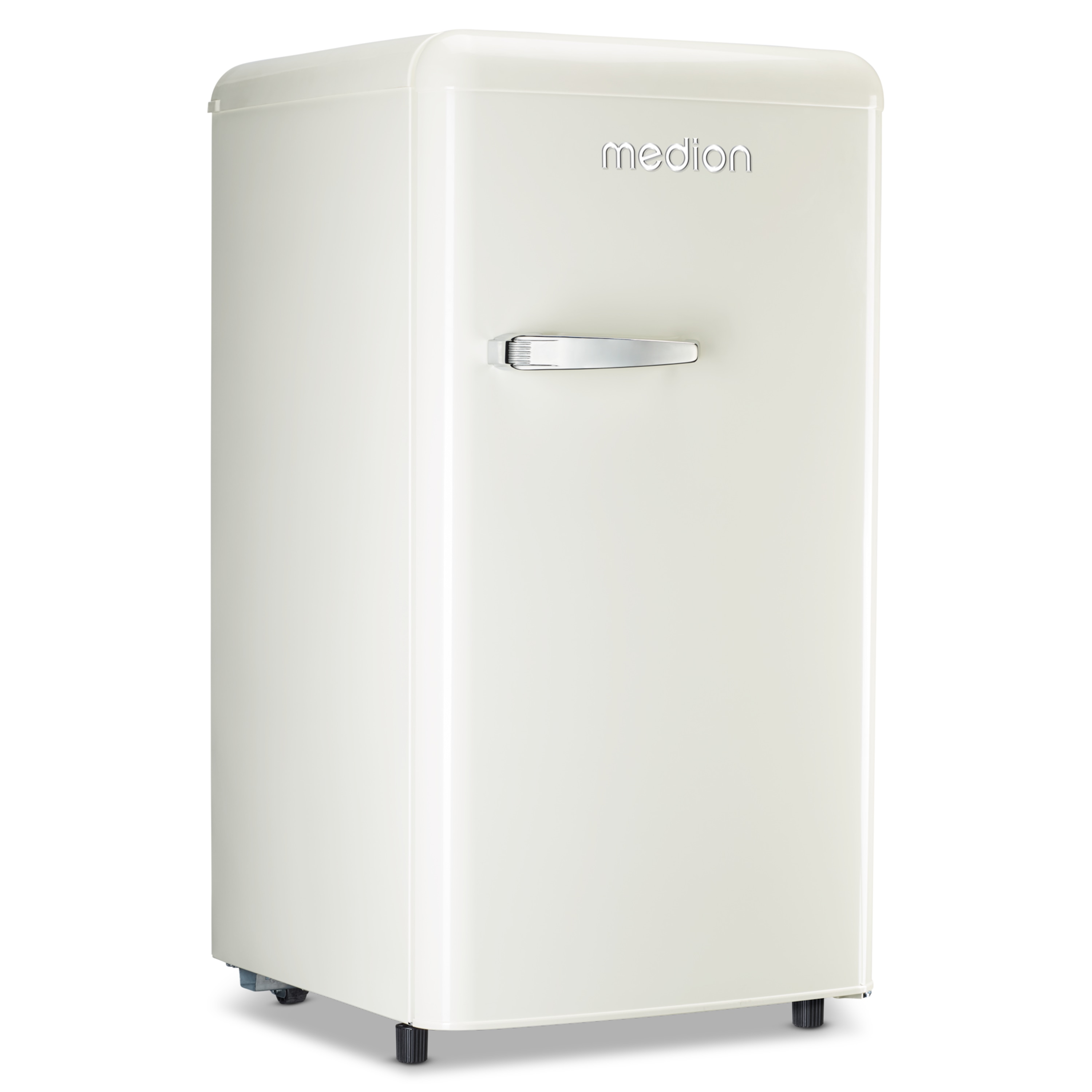 MEDION® LIFE® Retro-Kühlschrank MD 37800, 91 Liter Kühlraum, 38 dB, höhenverstellbare Füße, Energieverbrauch: 85 kWH/Jahr