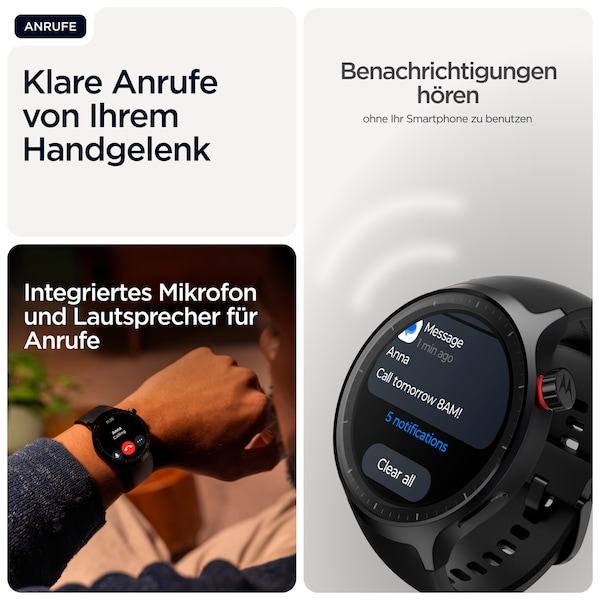 MOTOROLA moto watch, Volcanic Ash