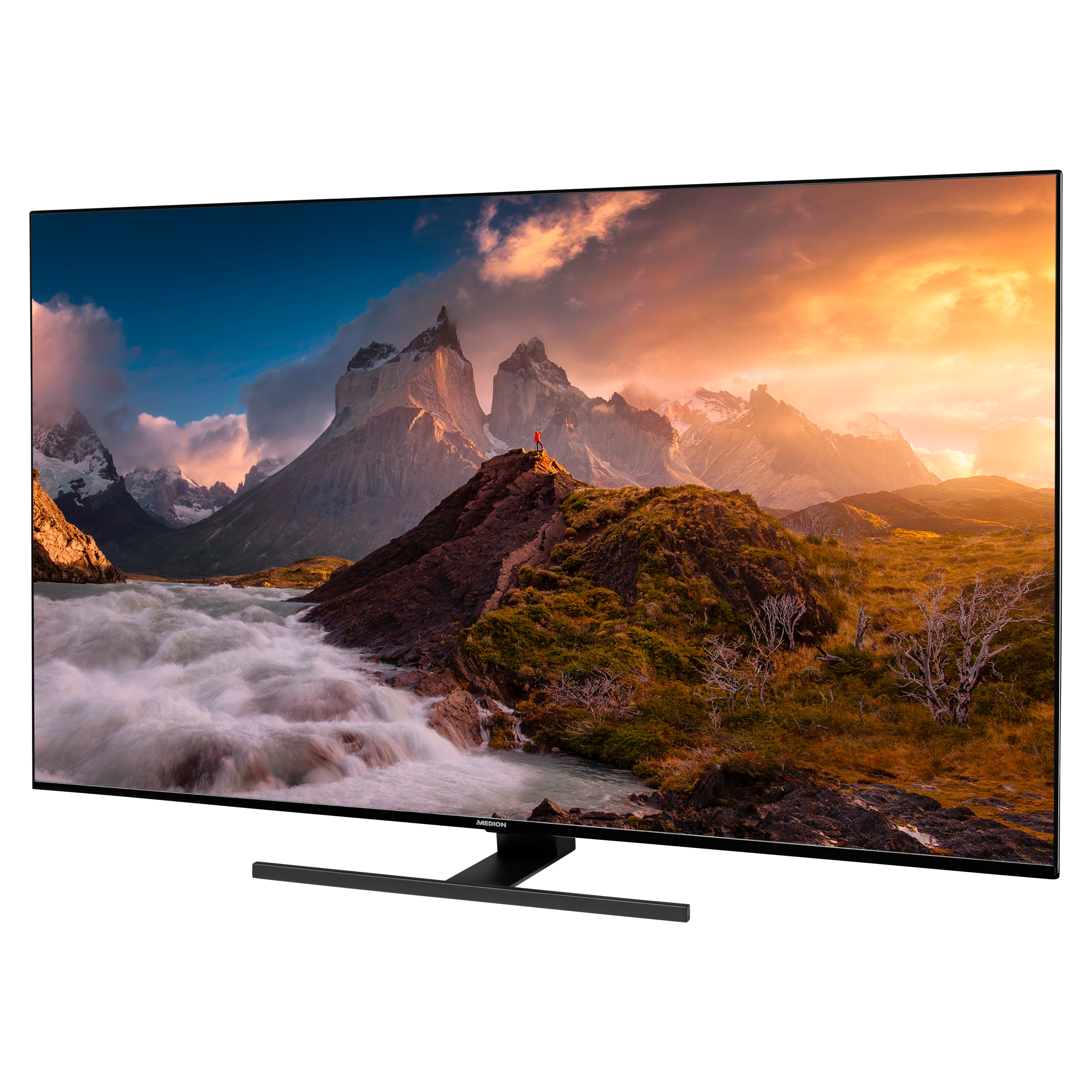 MEDION® LIFE® X16596 (MD 31563) QLED Android TV, 163,9 cm (65'') Ultra HD Smart-TV, HDR, Dolby Vision®, Micro Dimming, PVR ready, Netflix, Amazon Prime Video, Bluetooth®, DTS Sound, HD Triple Tuner, CI+