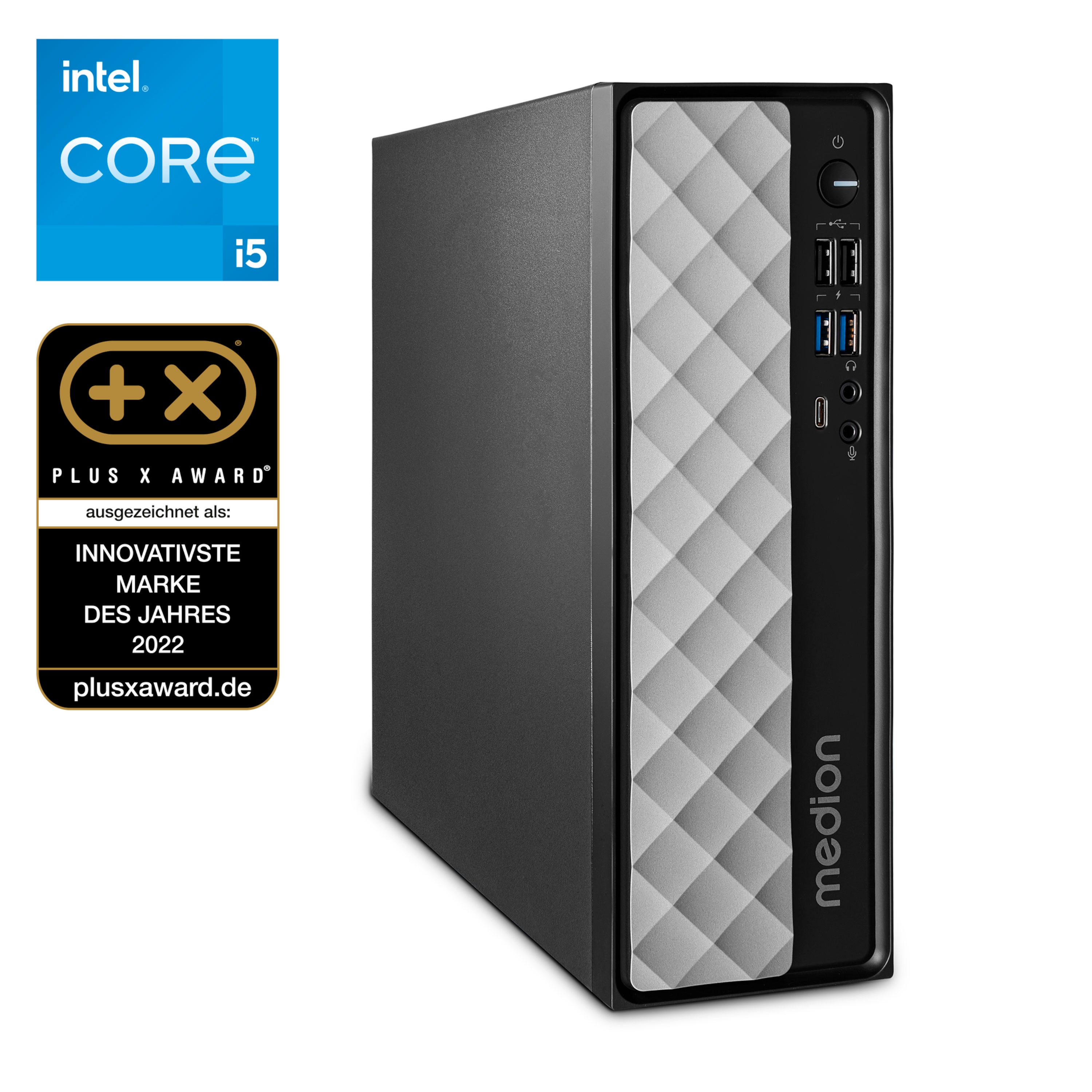 MEDION® T80 Mini PC, Intel® Core™ i5-12450H, Windows 11 Home, 512 GB SSD, 16 GB RAM