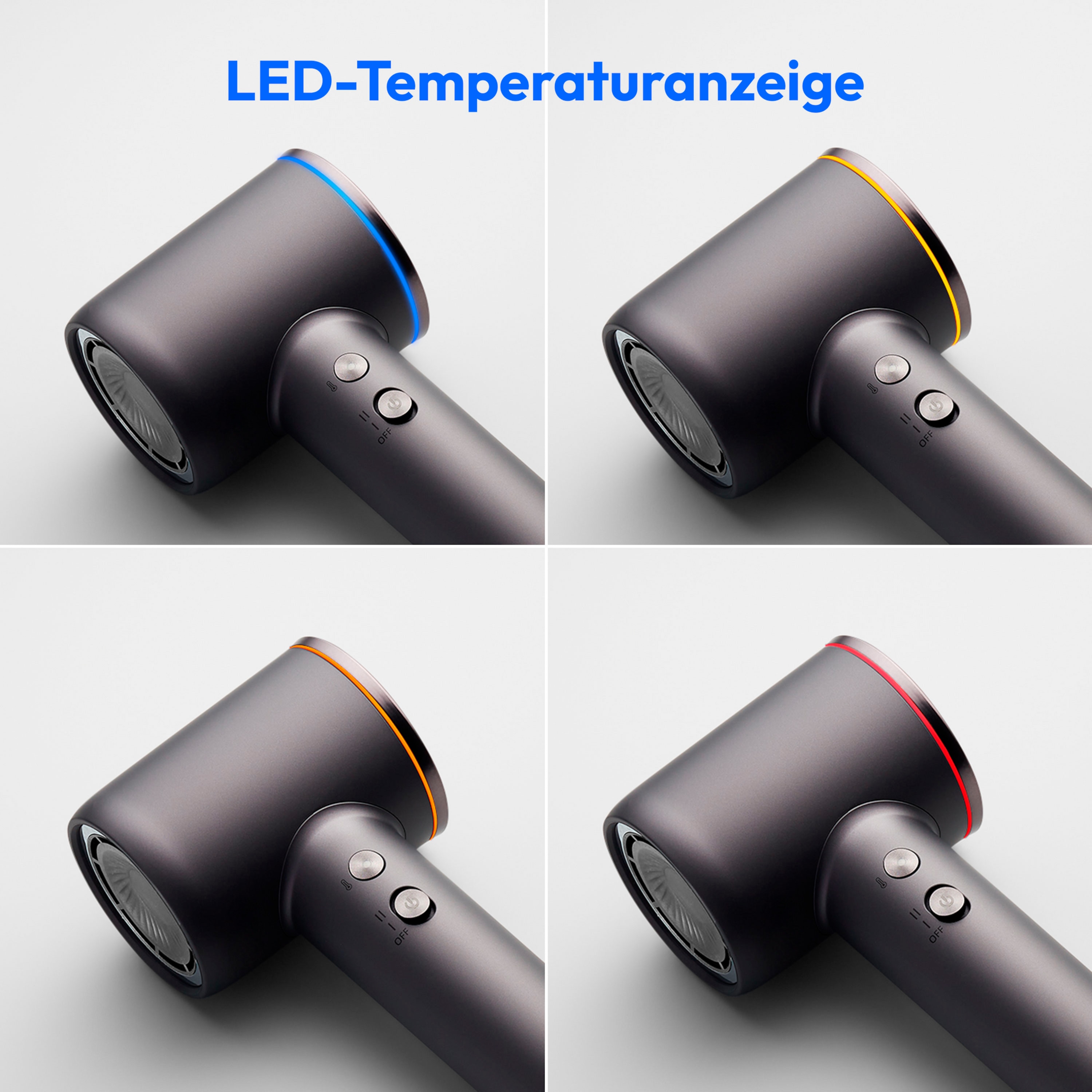 MEDION® LIFE HD1 Haartrockner mit Ionen-Technologie, 1.600 Watt, Selbstreinigungsfunktion, Magnetische Aufsätze: Stylingdüse und Diffusor, 3 Temperatur- und 2 Luftstromstufen