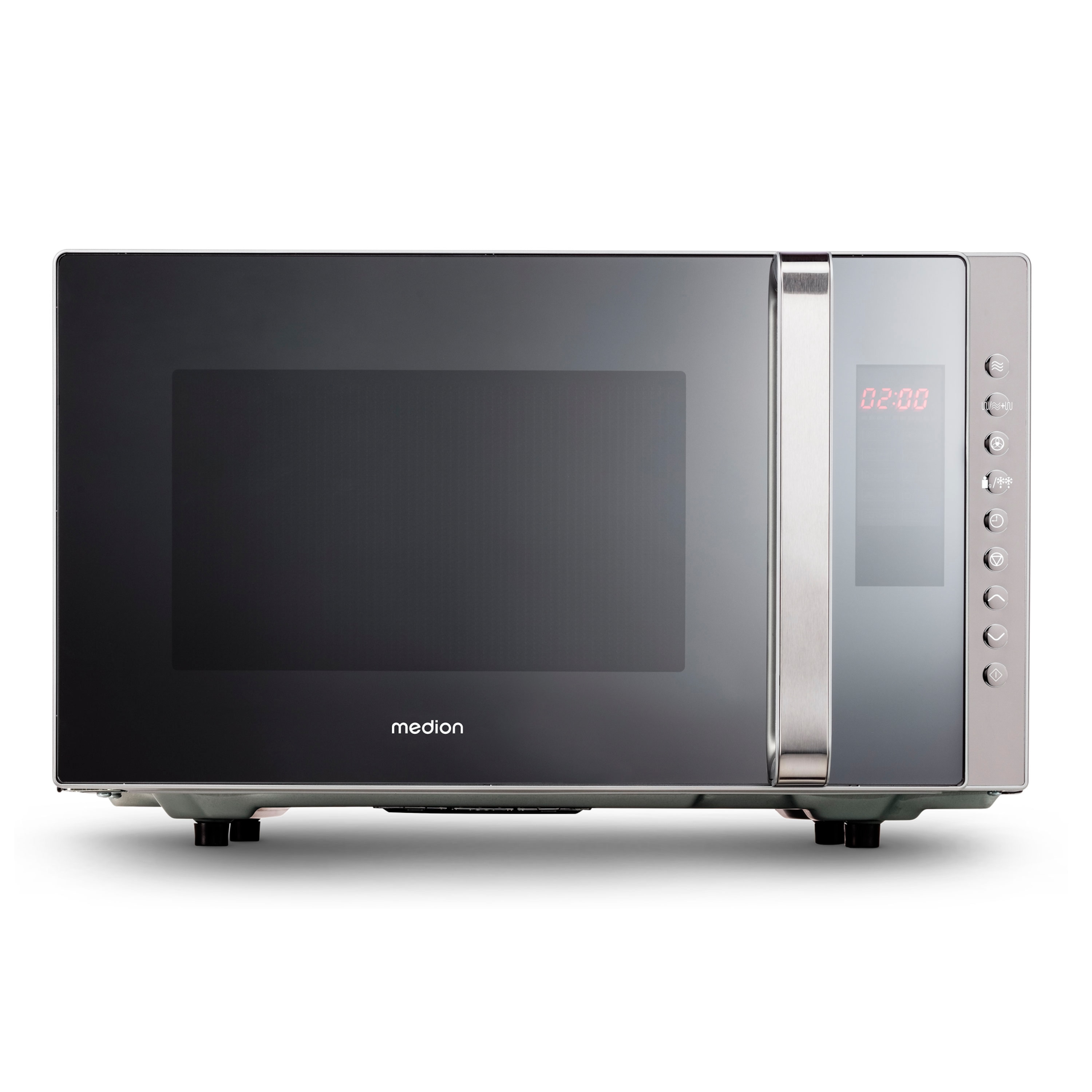 MEDION® LIFE® 3in1 Mikrowelle MD 17495, Kombination aus Mikrowelle, Grill und Ofen, 10 Automatikprogramme, edles Design