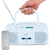 MEDION® LIFE® DRX-1 Plus Boombox, DAB+/PLL-UKW-Stereo Radio, Bluetooth® 5.4, CD-Kassetten-Radio mit MP3-Wiedergabe, USB Anschluss, CD-R/RW kompatibel, AUX-In, 2 x 3 W RMS