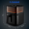 MEDION® LIFE® X10 XL Heißluftfritteuse MD 11780, 100 Rezepte in der Life+ App, innovative Wassersprayfunktion, 10 Automatikprogramme, ca. 5 L Korbvolumen, Temperatur einstellbar bis 230 °C