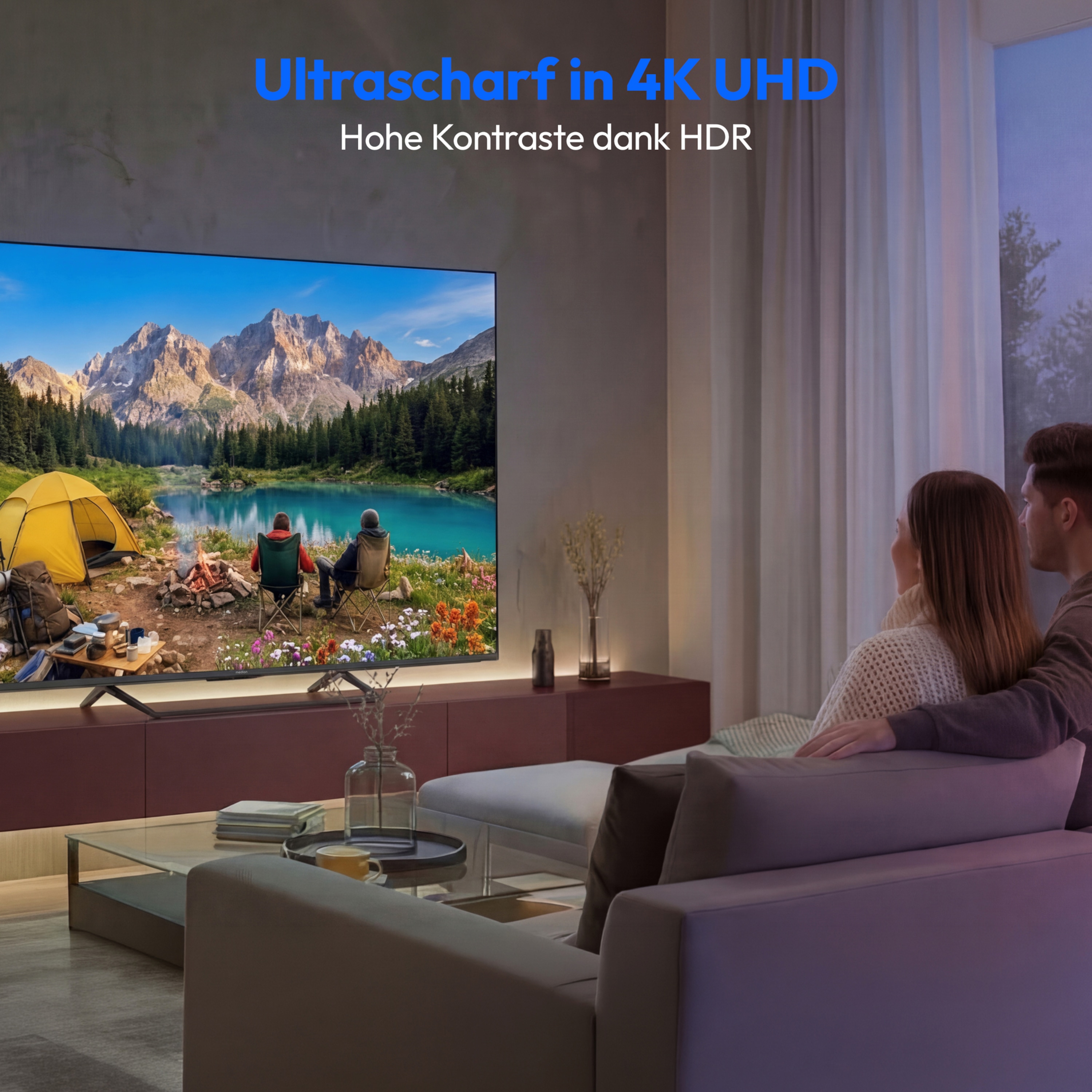 MEDION® LIFE MD 865302 Smart-TV (2026), 163,9 cm (65") Ultra HD Display, HDR, Dolby Vision®, MEMC, Bluetooth®, PVR ready, HBO Max, MagentaTV, NETFLIX, Prime Video, Disney+, DAZN, Paramount+ App, VIDAA App Store, Dolby Atmos®