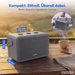 MEDION® LIFE BXO-1 Bluetooth® Lautsprecher grau, 2 x 15W RMS, integrierter Akku mit bis zu 15 Stunden Laufzeit, Bluetooth® 5.3, robustes & mobiles Design