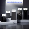 MEDION® LIFE Kühlschrank mit Eiswürfelfach MD 370033 Anthrazit, 90 L Gesamt-Nutzinhalt (Kühlteil 80 L & Eiswürfelfach 10 L), wechselbarer Türanschlag, geringer Geräuschpegel