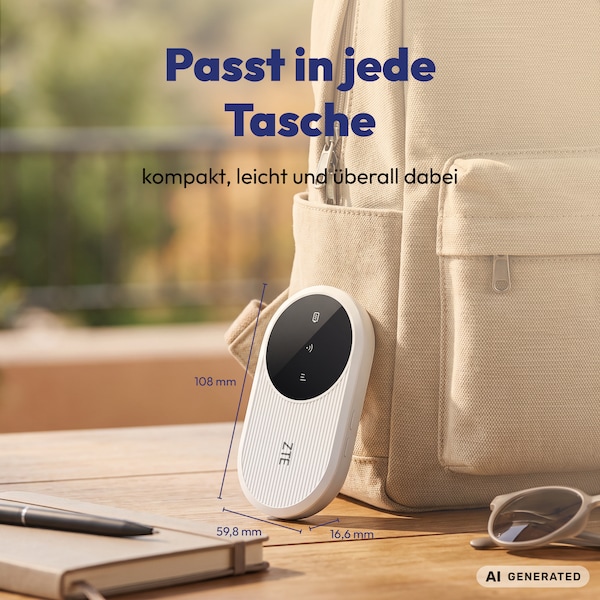 ZTE Mobiler Router U10, 4G LTE, Weiß