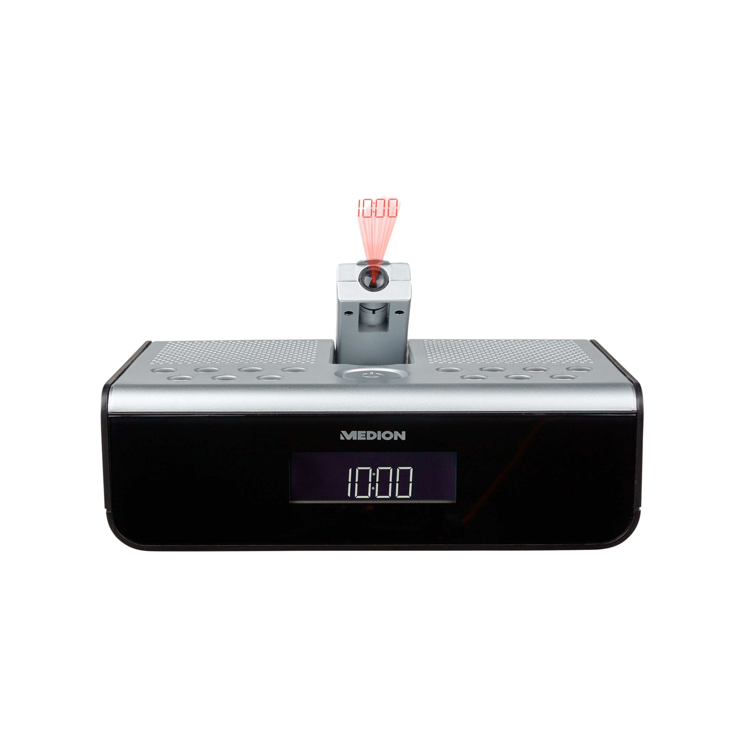 MEDION® LIFE® P66358 DAB+ Uhrenradio mit Uhrzeitprojektion, LCD-Display mit Hintergrundbeleuchtung, DAB+& PLL-UKW Radio, manueller und automatischer Sendersuchlauf