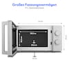 MEDION® LIFE® Mikrowelle MD 12211, 700 W Leistung, 17 L kompakt, 5 Mikrowellenstufen, Auftaufunktion, Timerfunktion