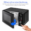 MEDION® LIFE® 3 in 1 Mikrowelle MD12031, 900 Watt Mikrowellenleistung, 1000 Watt Grillleistung, 1680 Watt Heißluftfunktion, Sensor-Touch-Türöffnung, 11 Automatikprogramme, 23 L Kapazität, 5 Leistungsstufen, digitaler 95 min. Timer, Auftaufunktion