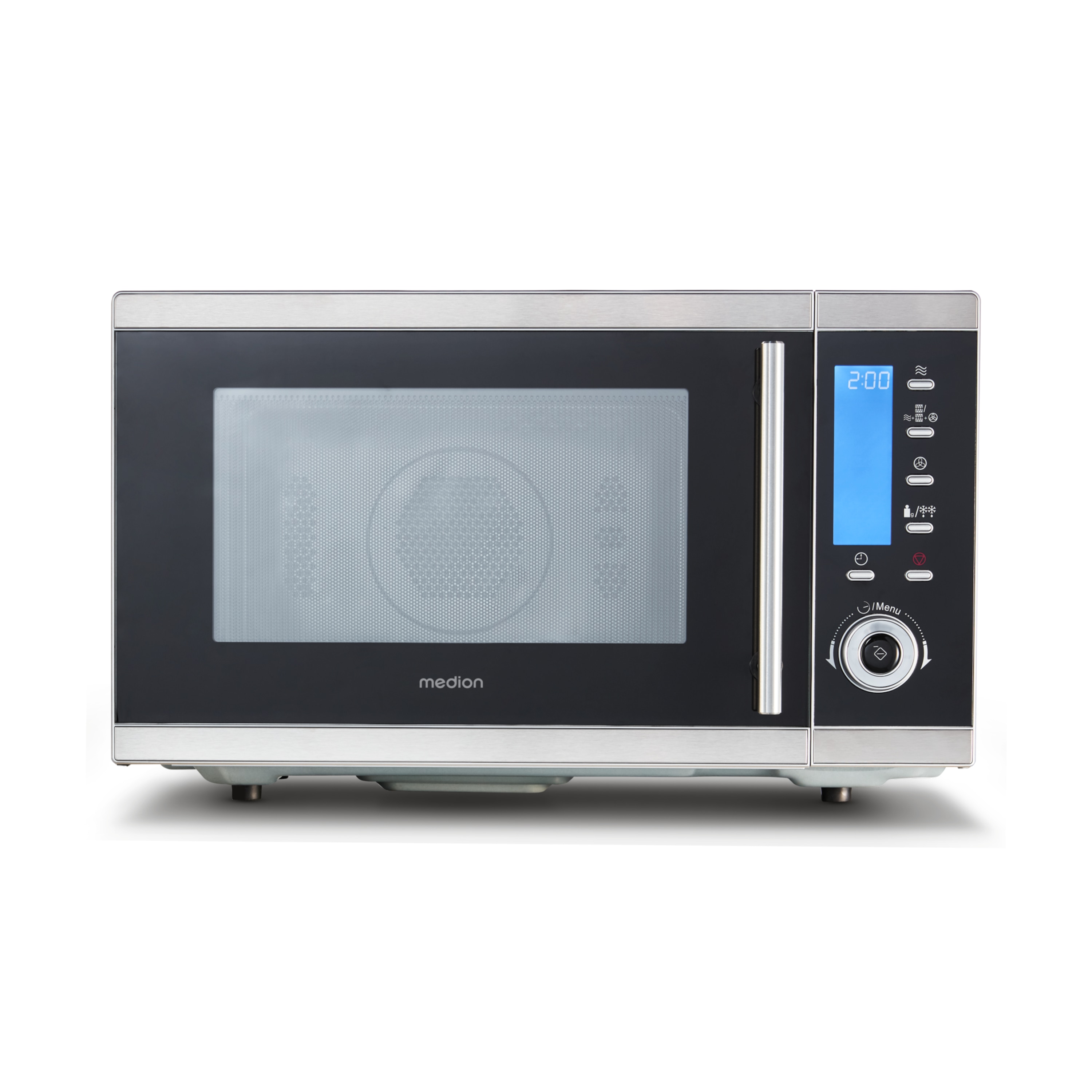 MEDION® LIFE® 4in1 Mikrowelle MD 15501, Kombination aus Mikrowelle, Ofen und Doppelgrill, 10 Automatikprogramme, 25 L Garinnenraum