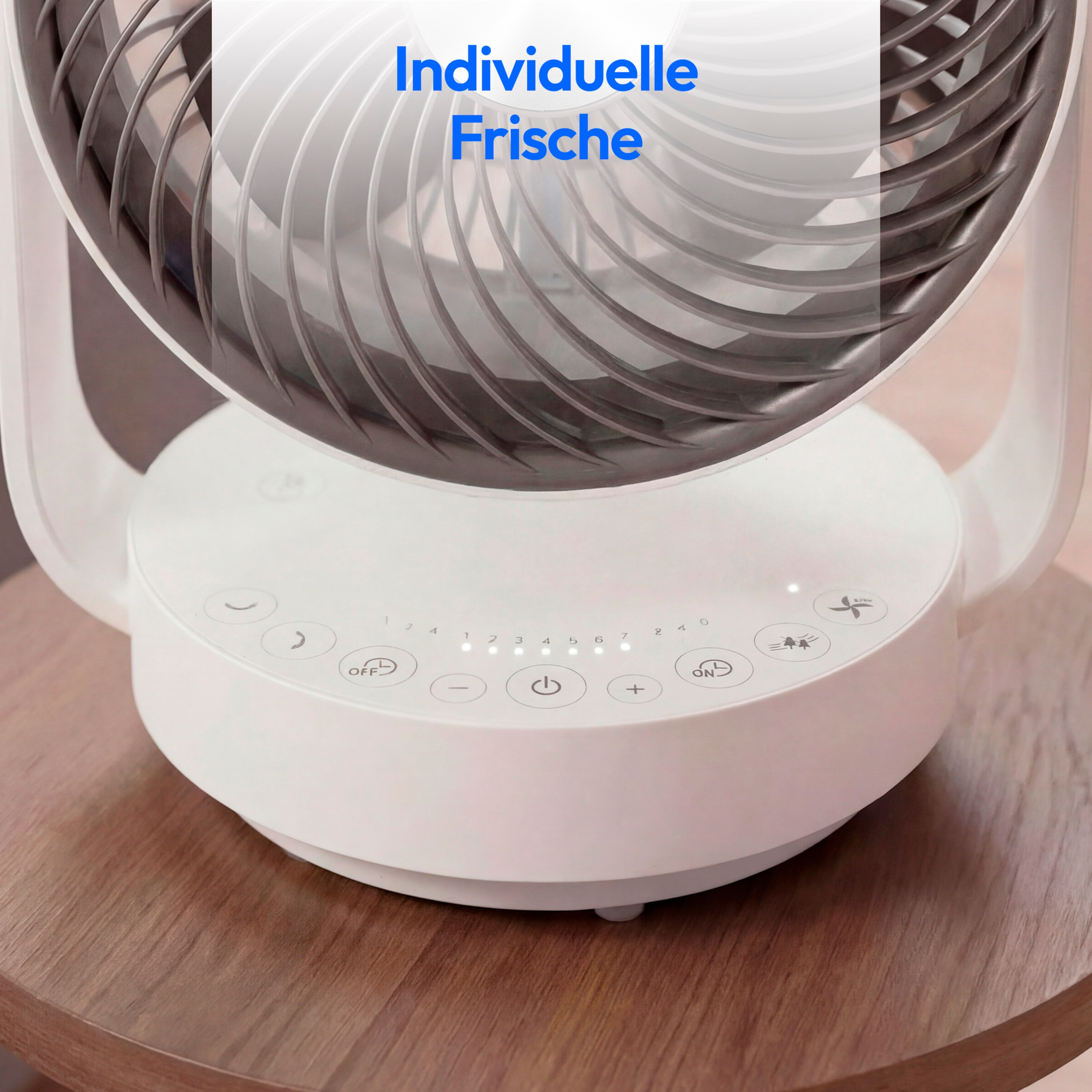 MEDION® LIFE P20 DF Tischventilator (MD 100141), 7 Geschwindigkeitsstufen, 28 Watt Leistung, zuschaltbare Schwenkfunktion, inkl. magnetischer Fernbedienung