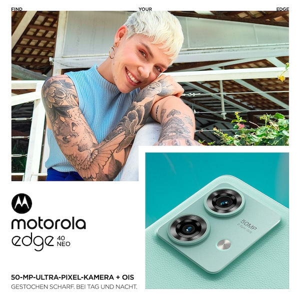 MOTOROLA edge 40 Neo, 256 GB, Soothing Sea