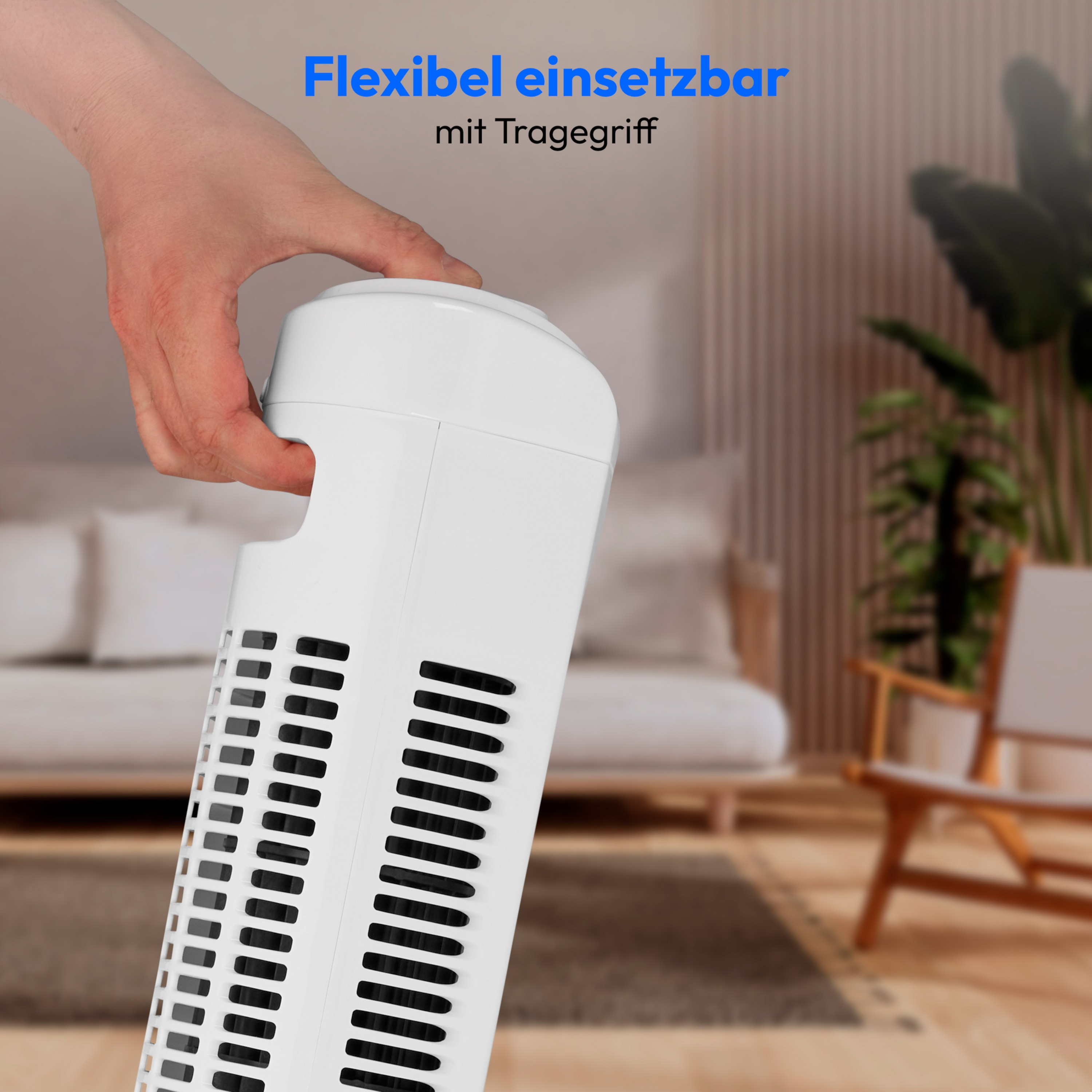 MEDION® LIFE E11 TF Turmventilator (MD 12067), 3 Geschwindigkeitsstufen, 45 Watt Leistung, Timerfunktion, inkl. Fernbedienung
