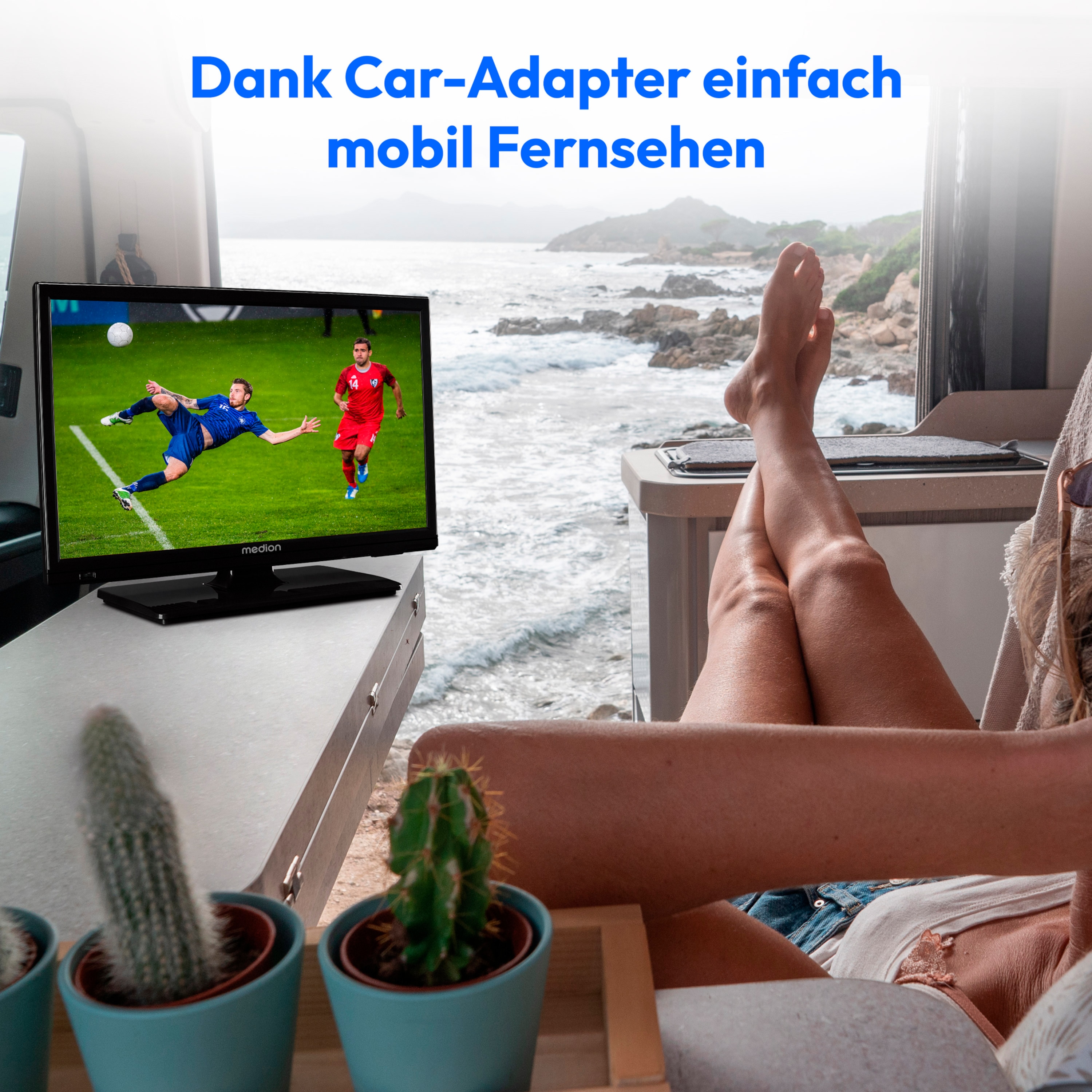MEDION® LIFE E8192501 (MD 819001) Fernseher, 47 cm (19'') LCD-TV, HD Triple Tuner, integrierter DVD-Player, Car-Adapter, CI+ Schnittstelle