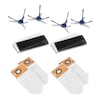 MEDION® Saugroboter Zubehörset 4 für den X22 SW+ (MD 100021) und X23 SW+ (MD 100051), 2x HEPA-Filter mit Schwamm, 4x Seitenbürste, 4x Staubbeutel