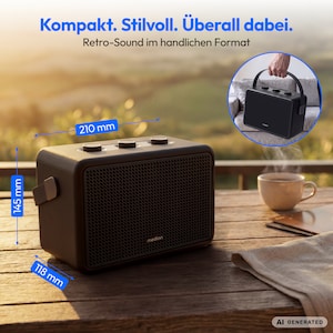MEDION® LIFE BXO-1 Bluetooth® Lautsprecher schwarz, 2 x 15W RMS, integrierter Akku mit bis zu 15 Stunden Laufzeit, Bluetooth® 5.3, robustes & mobiles Design