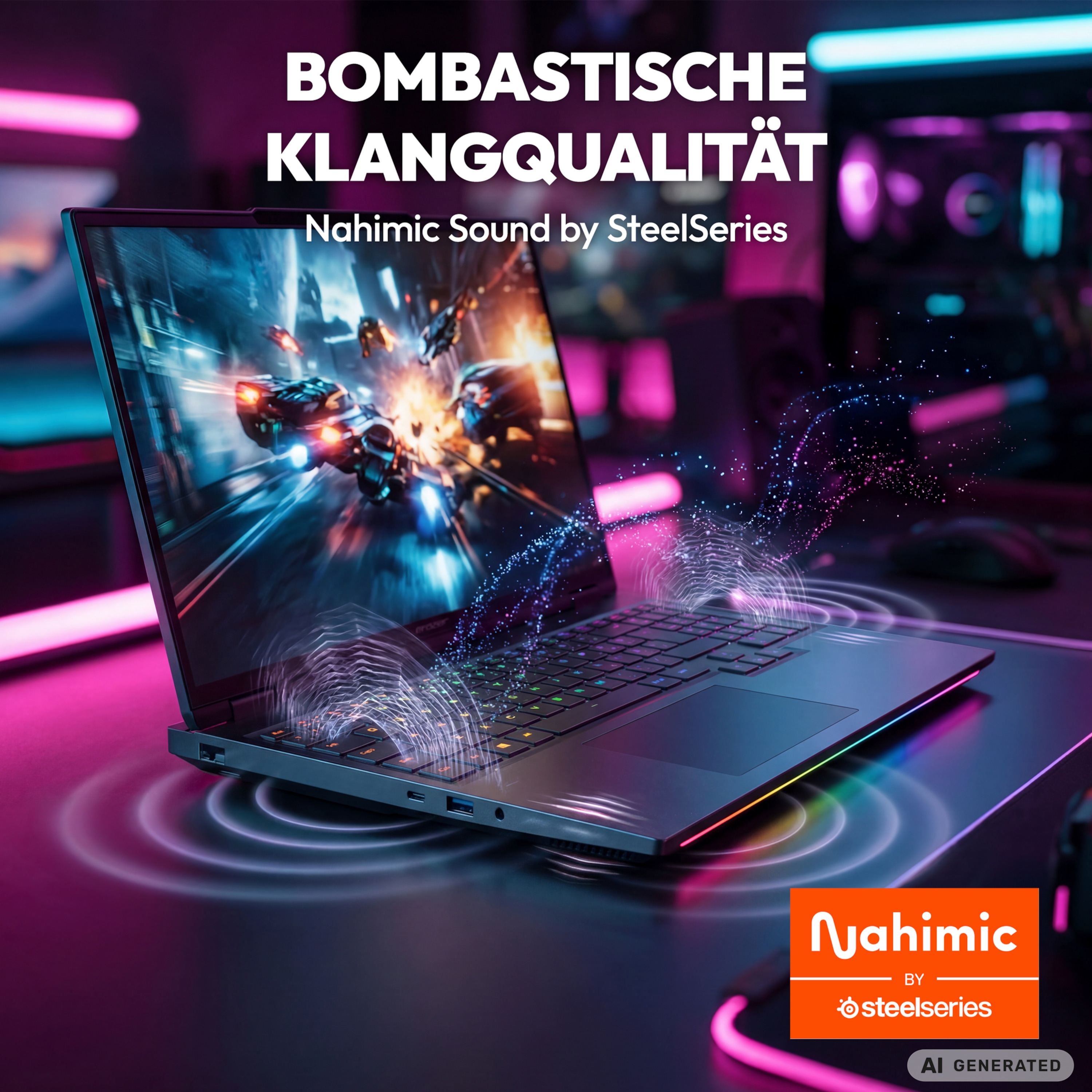 MEDION® ERAZER Beast 16 X15 Ultimate High-End Gaming Laptop, AMD Ryzen™ 9 9955HX, Windows 11 Home, 40,6 cm (16”) QHD+ Display mit 300Hz & 100 % sRGB, RTX 5090, 1 TB PCIe SSD, 32 GB RAM
