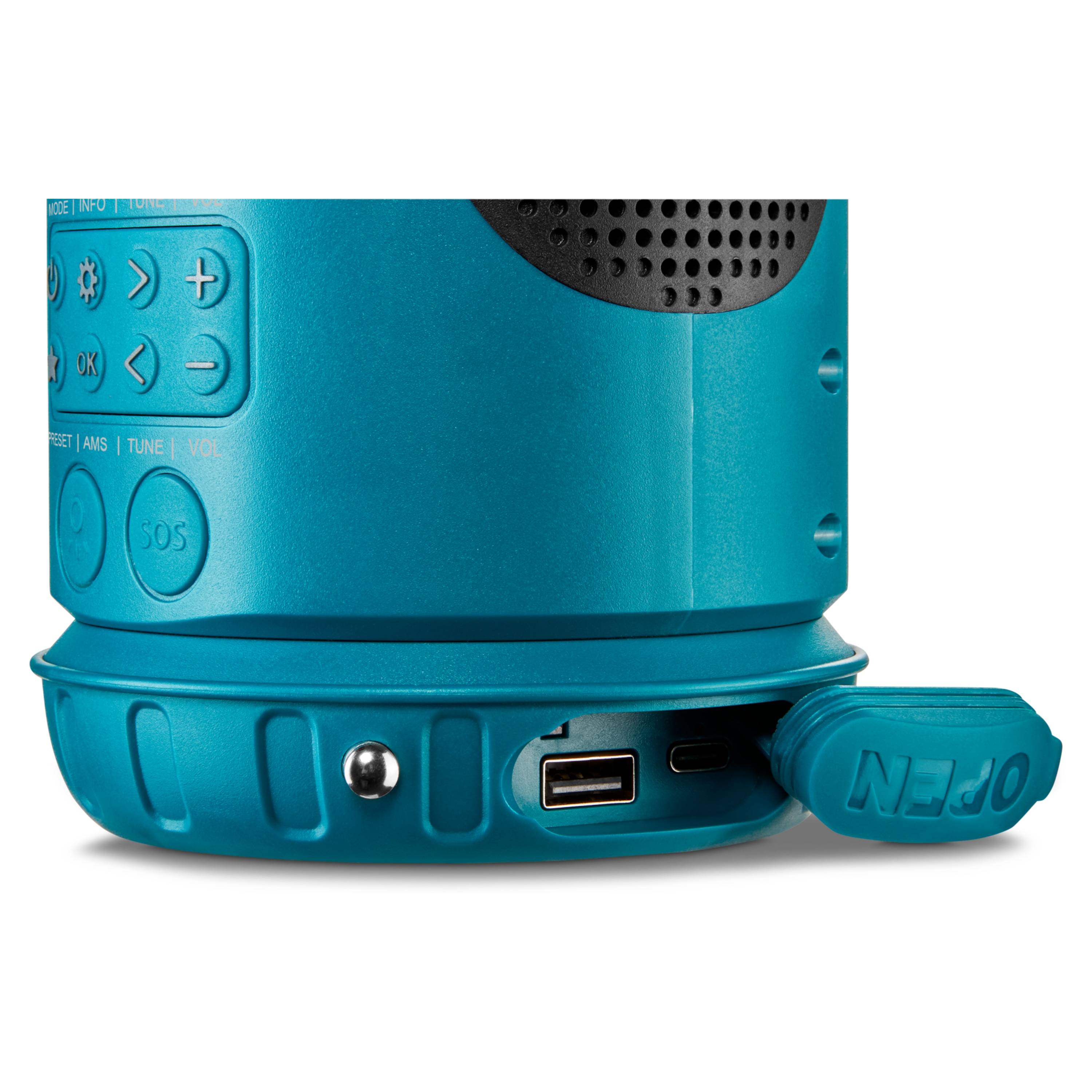 MEDION® LIFE® E66810 Tragbares Laternen-Radio, DAB+/UKW Radio, Bluetooth® 5.2, Strahlwasserschutz (IP25), LCD-Display, robustes Gehäuse, 2 x 3 W RMS