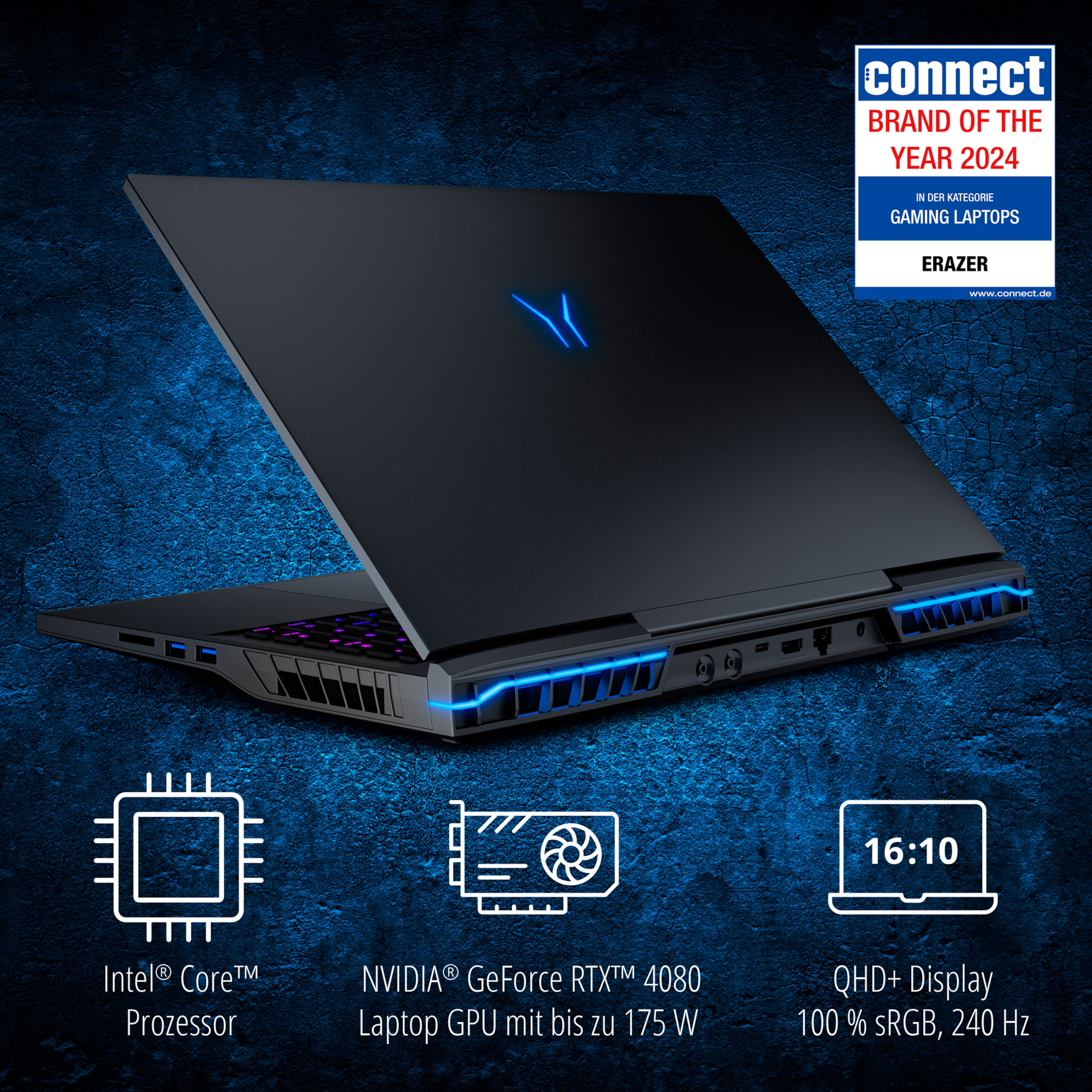 MEDION® ERAZER Beast X40, Intel® Core™ i9-13900HX, Windows 11 Home, 43,2 cm (17") QHD+ Display 100% sRGB mit 240 Hz, NVIDIA® GeForce RTX™ 4080, 1 TB PCIe SSD, 32 GB RAM, High-End Gaming Notebook