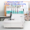 MEDION® Overlock-Nähmaschine MD 19169, 90 W Leistung, LED Licht, nähen mit 4 Fäden gleichzeitig, umfangreiches Zubehör