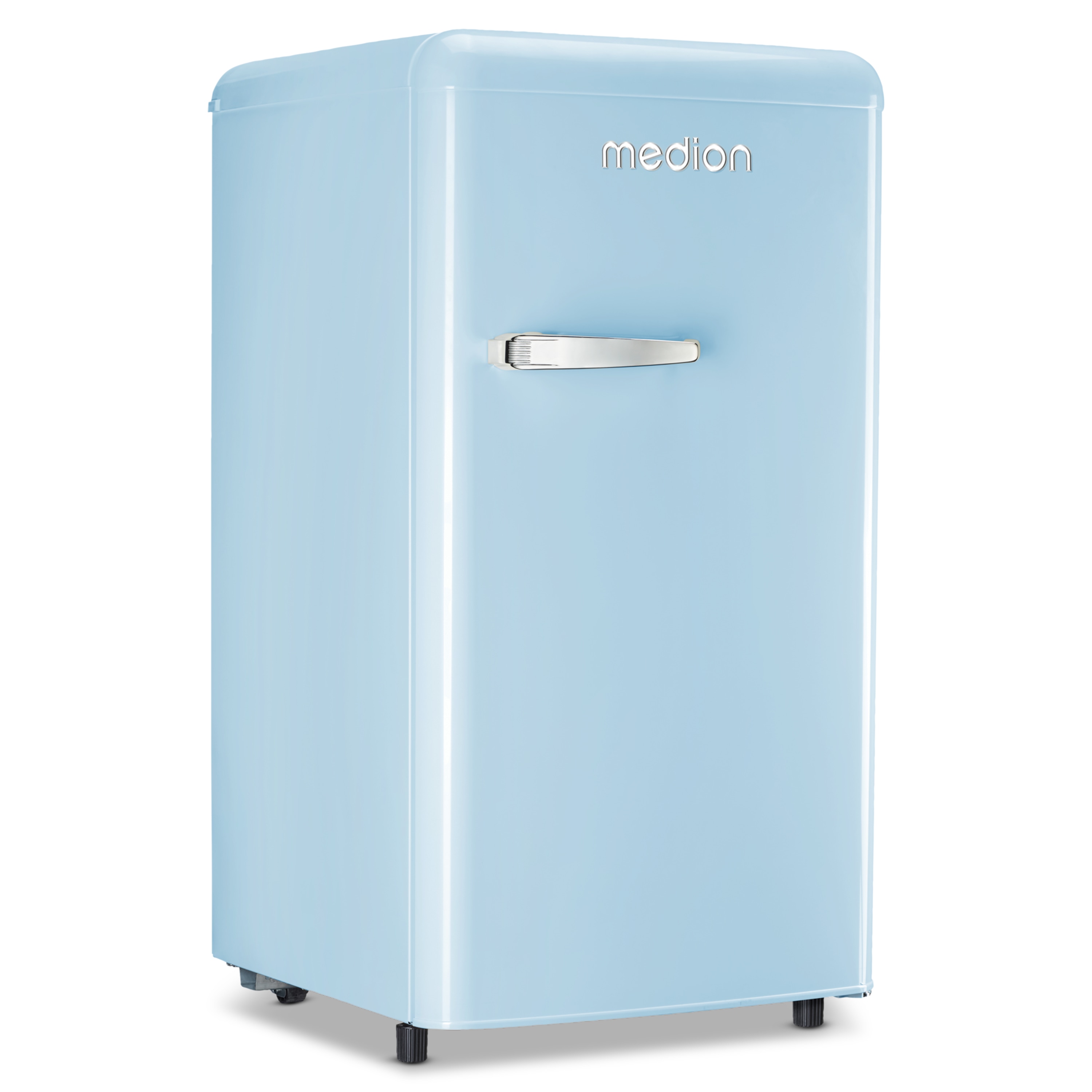 MEDION® LIFE® Retro-Kühlschrank MD 37800, 91 Liter Kühlraum, 38 dB, höhenverstellbare Füße, Energieverbrauch: 85 kWH/Jahr
