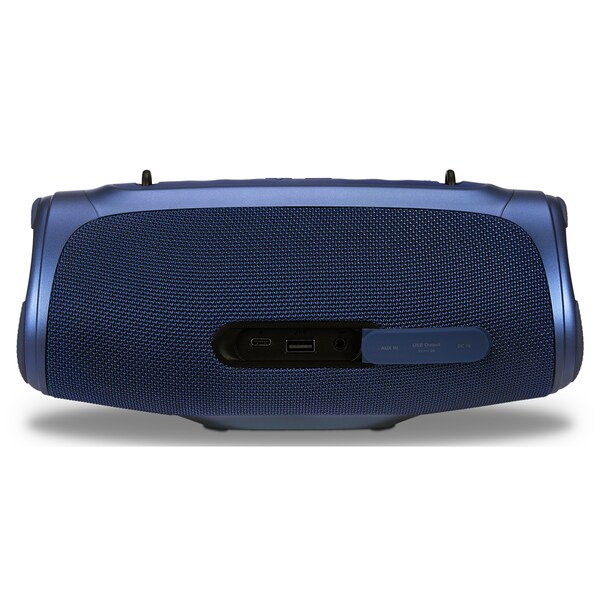 MEDION® LIFE P61746 Tragbarer Bluetooth® Lautsprecher M blau, Dual Illuminated (RGB-Lichteffekte), Bluetooth® 5.3, integrierter Akku mit bis zu 45 Stunden Laufzeit, robustes & mobiles Design, 2 x 15 W RMS