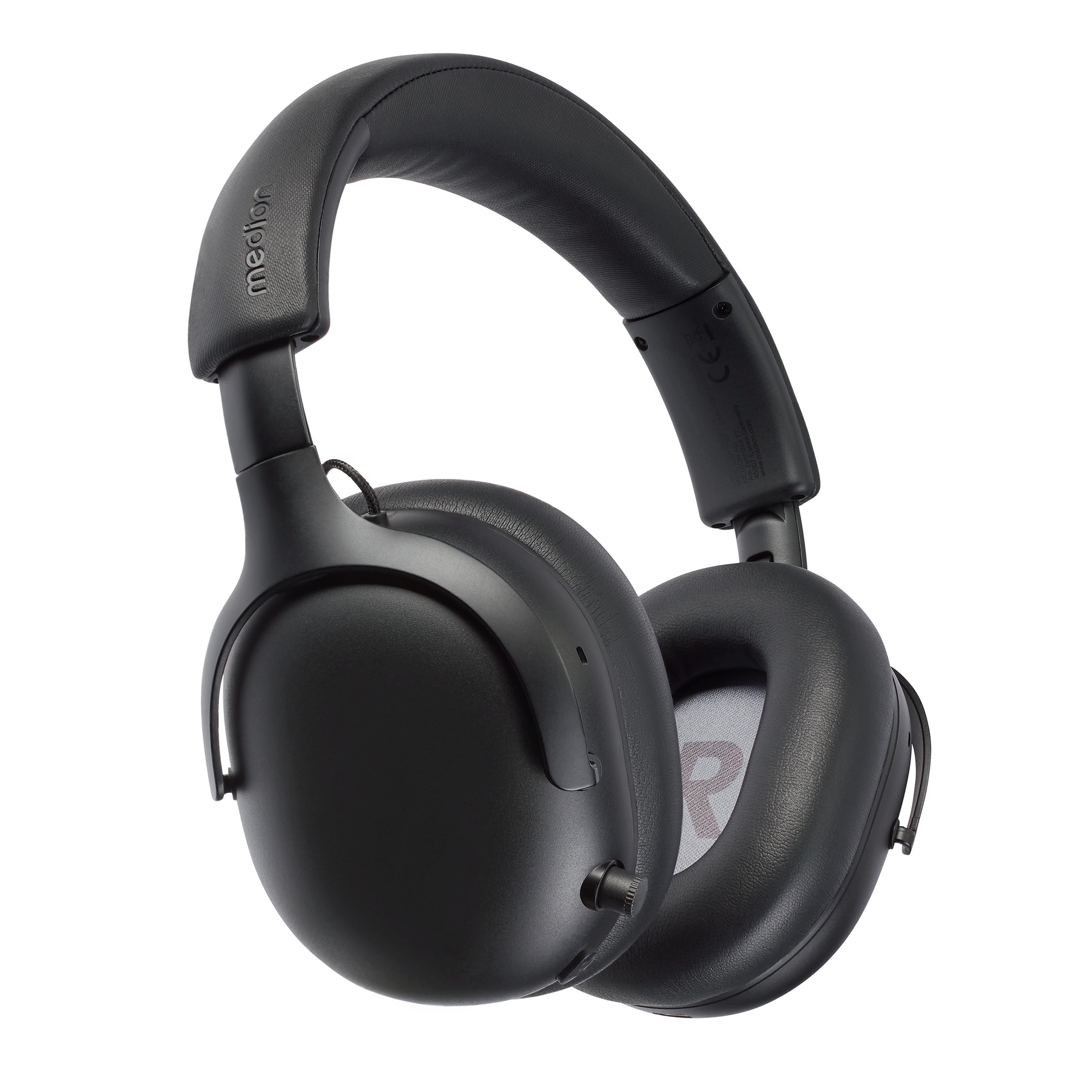 MEDION® Over Ear-Kopfhörer MEDION LIFE HX-1 Pure schwarz , bis zu 100 Stunden Akkulaufzeit, 3 EQ-Presets + 1 App-Preset, Bluetooth® 5.4 wireless technology, IPX4 Spritzwasserschutz